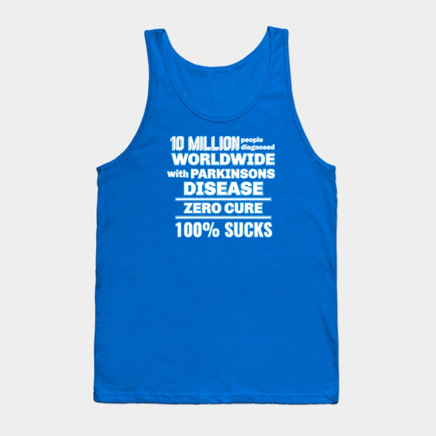 1OMil people have Parkinsons Disease, no cure, 100% sucks Tank Top by SteveW50